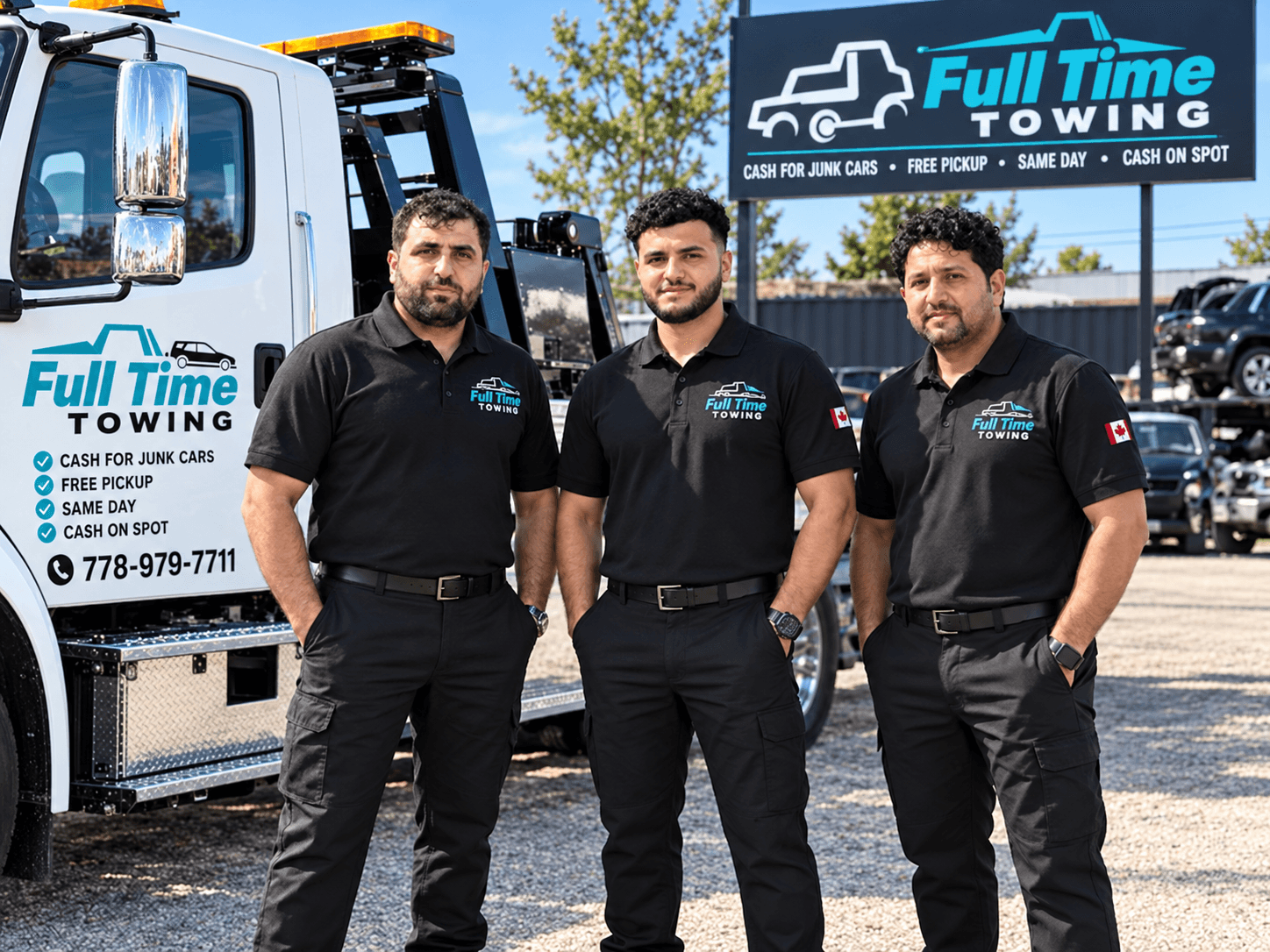 The Full Time Towing team in Surrey, founded by Abdul Qadeer